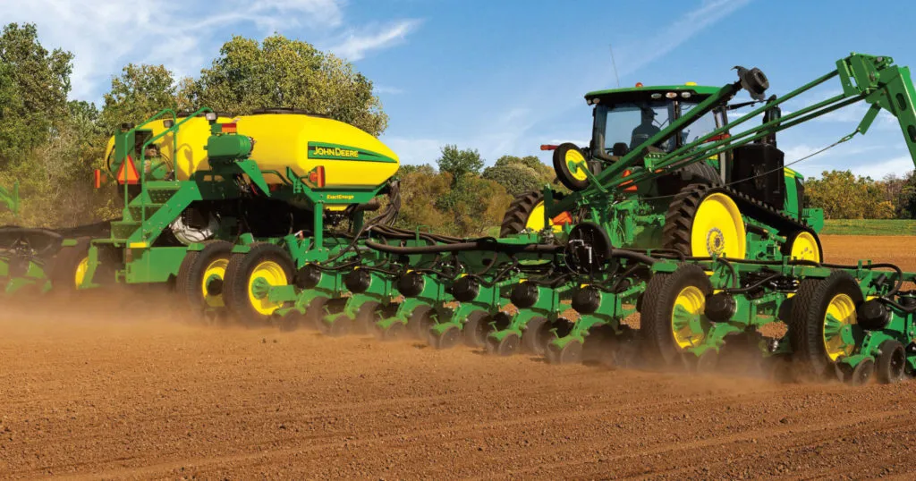 John Deere planter in the field